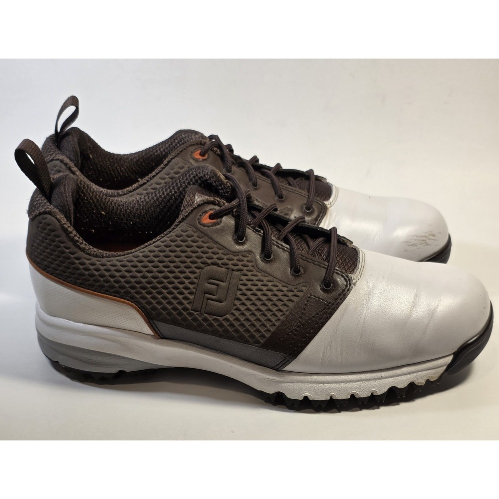 FootJoy Contour Series Golf Shoes Womens 7.5M White Brown Orange 54096 EUC - Picture 5 of 10
